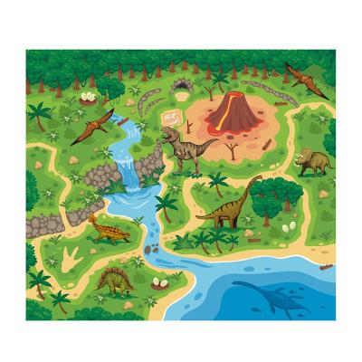 China Amazon 2021 popular and creative game theme dinosaur waterproof and durable mats educational toy for baby boys and girls for sale