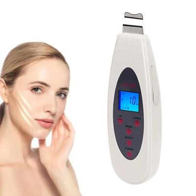 China Detergent Ultrasonic Face Scrubber Skin Acne Removal DEEP CLEANING Cleansing Massager for Face Ultrasound Peeling Tone Lift Clean for sale