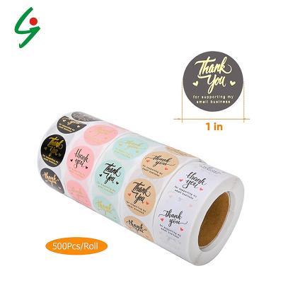 China Foshan waterproof factory custom packaging label for box thank you logo for sale