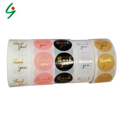 China Waterproof Round Gilding Sticker Baking Adhesive Label Sealing Envelope Gift for sale