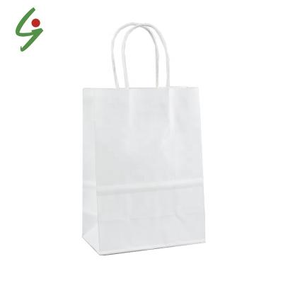 China Wholesale Hot Sales Recyclable Custom Kraft Printing White Party Paper Bag Packaging for sale