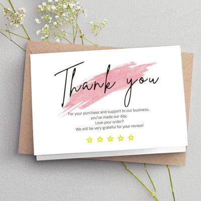 China paper & Custom Cardboard Printing Thank You Cards For Wedding Or Birthday Thank You Cards Business Card for sale