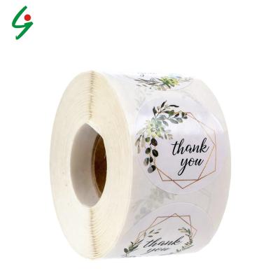 China 100-500pcs Waterproof Labels Roll Flower Thank You Stickers Scrapbooking Gift Decoration Stationery Sticker Seal Label Handmade Sticker for sale