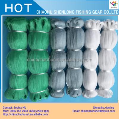 China CHAOHU FACTORY HIGH QUALITY MONOFILAMENT FISHING NETS, CHEAP PRICE NYLON FISHING NET, LENGTH WAY STRETCHING 400MD NETS for sale