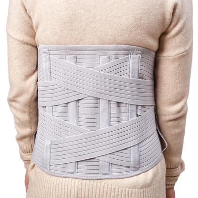 China Double Waist Strap Pull Back Treatment Breathable High Elastic Lumbar Pain Back Brace Support for sale