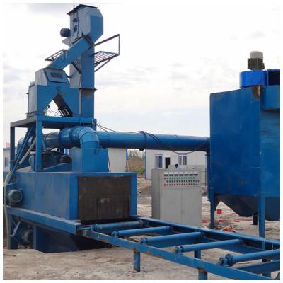 China building material shops continuous roller conveyor steel plate shot blasting machine qd69 for sale