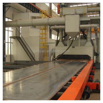 China The rusting and browning of the surface steel plate shot blasting machine the shot blasting equipment for steel profile and plate for sale