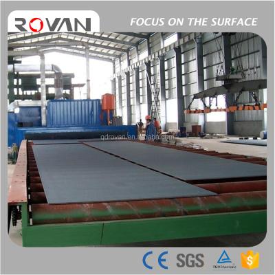 China Rust/Corrosion Inhibitor Roller Conveyor Steel Plate Surface Cleaning Machine, Rust Removal Shot Blasting Machine for sale