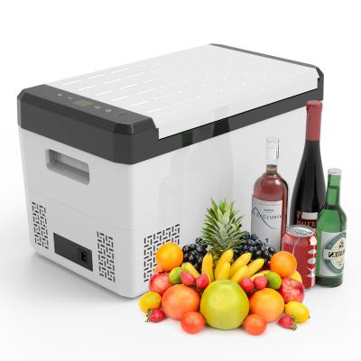 China Low Power Consumption Performance FROZEN Electric Cooler 25L Rechargeable Cooler Box Camping Fridge For 4x4 4WD Car Accessories Home Use for sale