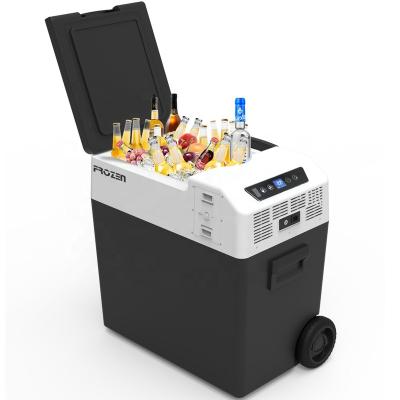 China Low Power Consumption 40L 12V Mini Camping Cooler Car Fridges For Travel High Quality Freezer With Compressor With AC DC for sale