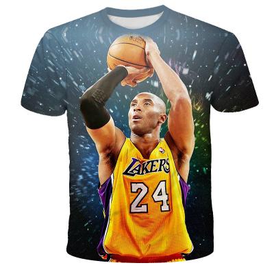 China High Quality Anti-Shrink Kobe Bryant Jersey Printing Mens Sport Gym Fitness T-Shirt for sale