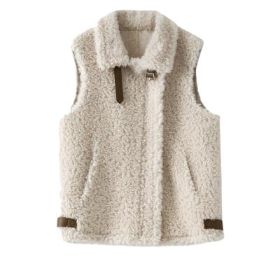 China China Winter Women Breathable Luxury Customized Shearling Vest Girl Wool Coat for sale