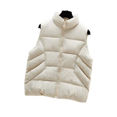 China Jackets Wholesale Women Ladies Winter Warm Thick Warm Sale Cotton Padded Down Vest Bubble Sleeveless Coats for sale