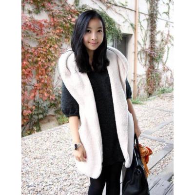 China 2020 Winter Women's Elegant Windproof Wool Vest Double With Belt Ladies Large Lapel Coat for sale