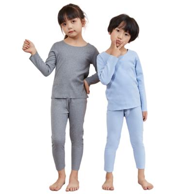 China Wholesale Thermal Kids Winter Nightgowns Long Johns Kids Pajamas 2pcs Set Thermal Underwear For Kids for sale