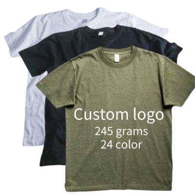 China 2021 Custom Anti-pilling OEM Printing Embroidery Logo Plus Size Crew Neck Stylish Men's T-Shirts Branded Round Neck T-Shirts For Men for sale