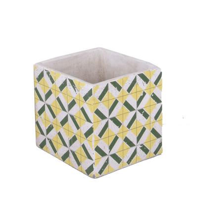 China Modern OEM Customize Colorful Nordic Home Decor Glazed Cement Succulent Planter Terracotta Pot Plant Ceramic Flower Pots Wholesale for sale