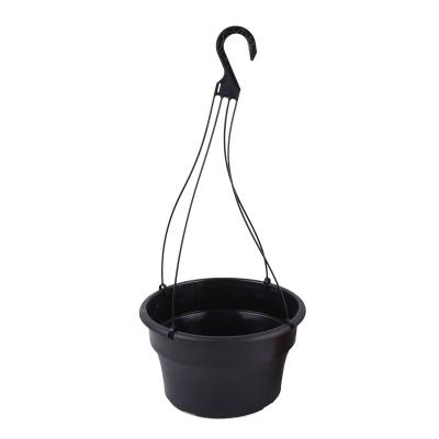 China Modern OEM Customize Black Cheap Price Plastic Hanging Hook Flower Pot On Wall In Bedroom for sale