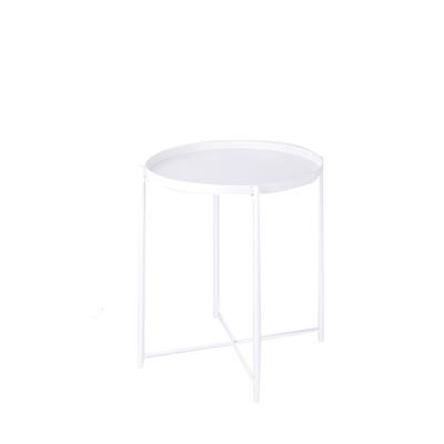 China Modern OEM Customize Manufacturers White Metal Indoor Outdoor European American Round Table Top Garden Factory Market Racks for sale