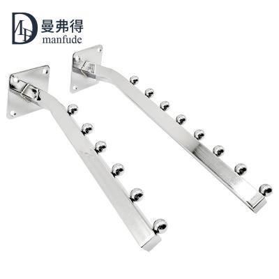 China Store Merchandise Show High Quality Chrome Plated Wall Hanging Screw Waterfall Display Fixed Hook for sale