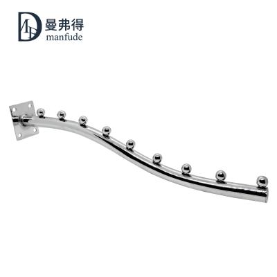 China Shop Merchandise Show Retail Store Metal Chrome Display Rack Hanging Single Hook for sale