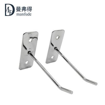 China Store Merchandise Display Exquisite Chrome Plated Rectangular Tube Nail Wall Hook for sale