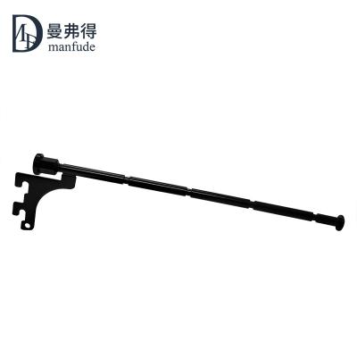 China Store Merchandise Display Manfude Supermarket Shelf Hook Metal Display Stand Brackets Double Row Column Ball Hook For Clothes Black for sale