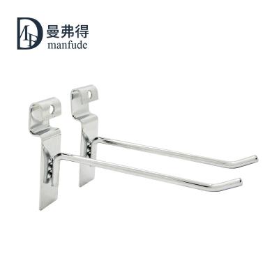 China Movable Store Merchandise Display Manfude Supermarket Shelf Hook Metal Wire Hooks for Goods or Tools Show Channel Hooks for sale