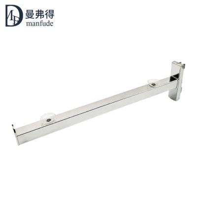 China Shop Merchandise Display Manfude Factory Direct Sale Metal 18 Square Tube Display Rack Hook AA Coulumn Hook AA Coulumn Bracket Supermarket Glass Shelf Hook for sale