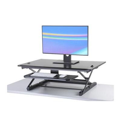 China Adjustable (Height) Plus Sit-Rack Height Adjustable Standing Desk Converter With Keyboard Tray for sale