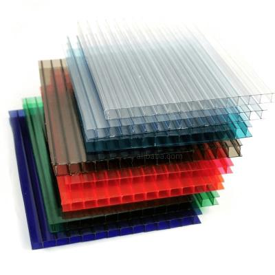 China Modern Guarantee Polycarbonate PC Twin-Wall Hollow Sheet UV Coated Polycarbonate Roofing Sheet Clearly for sale