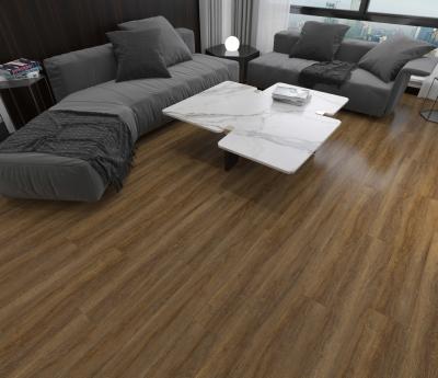 China Dark Wood Grain SPC Waterproof Wear Resistant Anti-Slip Dark Wood Flooring Is Suitable For Family Hall Bedrooms for sale