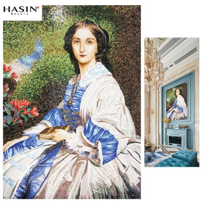 China Elegant Painting Decorative Glass Wall Art Mural Tile (Famous Painting) Parquet Hasin Mosaic Mosaic for sale