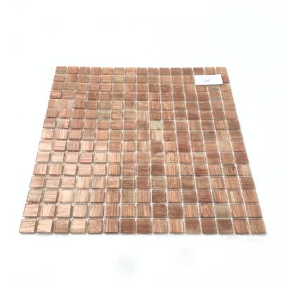 China Glass Flooring Gold Mosaic With Line Effect Design Mosaic Gold Wall And Flooring Mosaic for sale