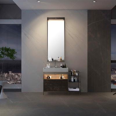 China Modern Simple Vanity Bathroom Cabinets Bathroom Vanity With Vanity Mirror Cabinet for sale