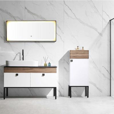 China Modern Luxury Bathroom Vanity Cabinet Bathroom Vanity Units Bathroom Basin Height 1200mm for sale