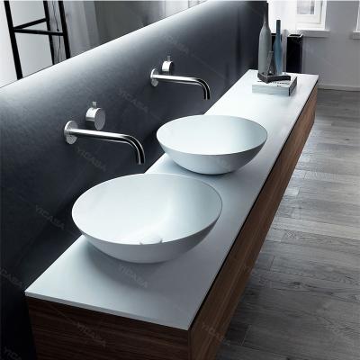 China Wholesale Modern High Quality Durable Customized Artificial Stone Simple Design Wash Basin Sink for sale