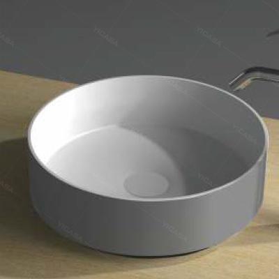 China Durable Custom Wholesale Bathroom Artificial Stone Round Sink for sale