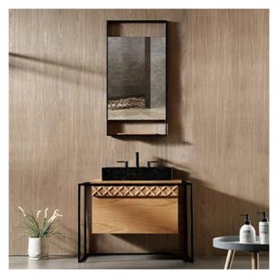 China Modern Hot Selling Single Sink Cabinet Bathroom Plywood Bathroom Vanity for sale