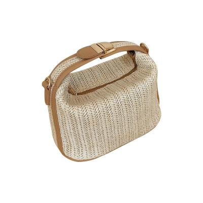 China Cross 2022 - CIA Women's Bag Portable Shoulder Client Body Bag Straw Woven Mini Bag Fashion Casual For Women for sale