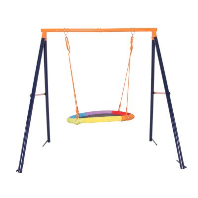 China Colorful Swing 900D Outdoor Children's Toy 100cm Oxford Outdoor Round Cloth Swing Children's Gardening Round Nest Swing for sale