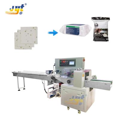 China Large food sales napkin packing machine with servo mitor horizontal packing machines with ink printer for sale