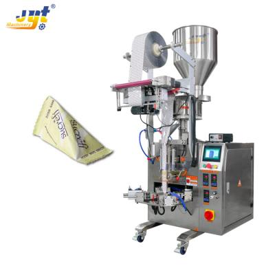 China Hot sale food cup packing machine dry fruit measuring granule puffed food packing machine in triangle bag for sale