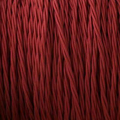 China DIY Lighting 2*0.75/3*0.75mm Cotton Coated Fabric 18AWG Flexible Vintage Twisted Lamp Wire Wire for sale