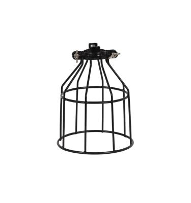 China Antique metal frame, white birdcage shape drum pendant lampshades for sale