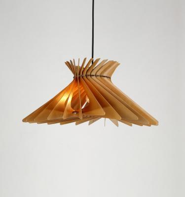 China Modern Decorative Rattan Wooden Nest Novel Pendant Lamp for sale