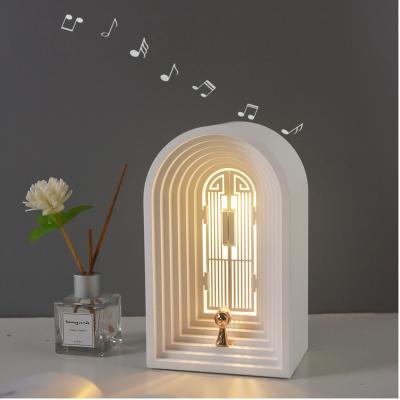 China Modern USB Switch Night Light Bedroom Bedside Table Lamps Decor Home Decoration Lamp With Speaker for sale