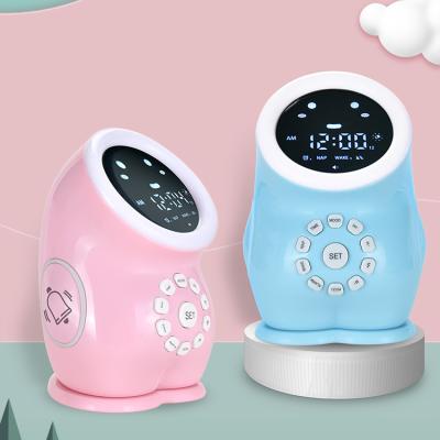 China Antique Style Sleep And Wake Up Light Therapy Lamp Sunrise Smart Led Wake Up Light Alarm Clock For Kids for sale