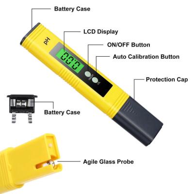 China Batterijduur Meer dan 500 uur Waterdurf pH-meter TDS Tester Pen met achtergrondlicht Te koop