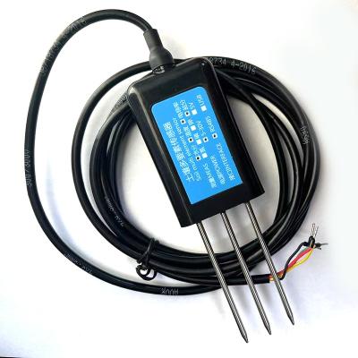 China 304 Stainless Steel RS485 Soil Temperature Humidity EC Sensor for Soil Moisture Testing for sale